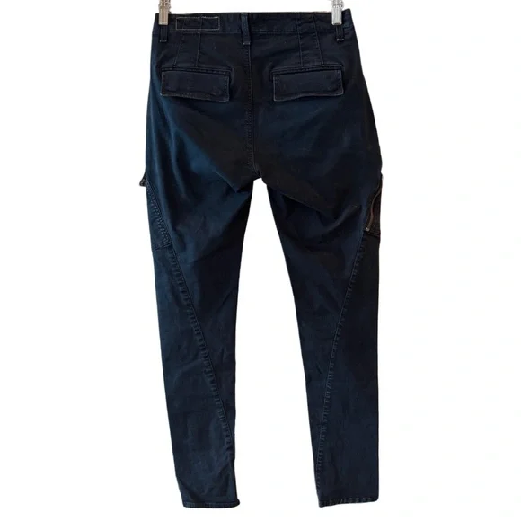 Size 27 Rag & Bone Bowery Skinny Cargo Pants Distressed Navy Nordstrom Exclusive - Picture 2 of 8